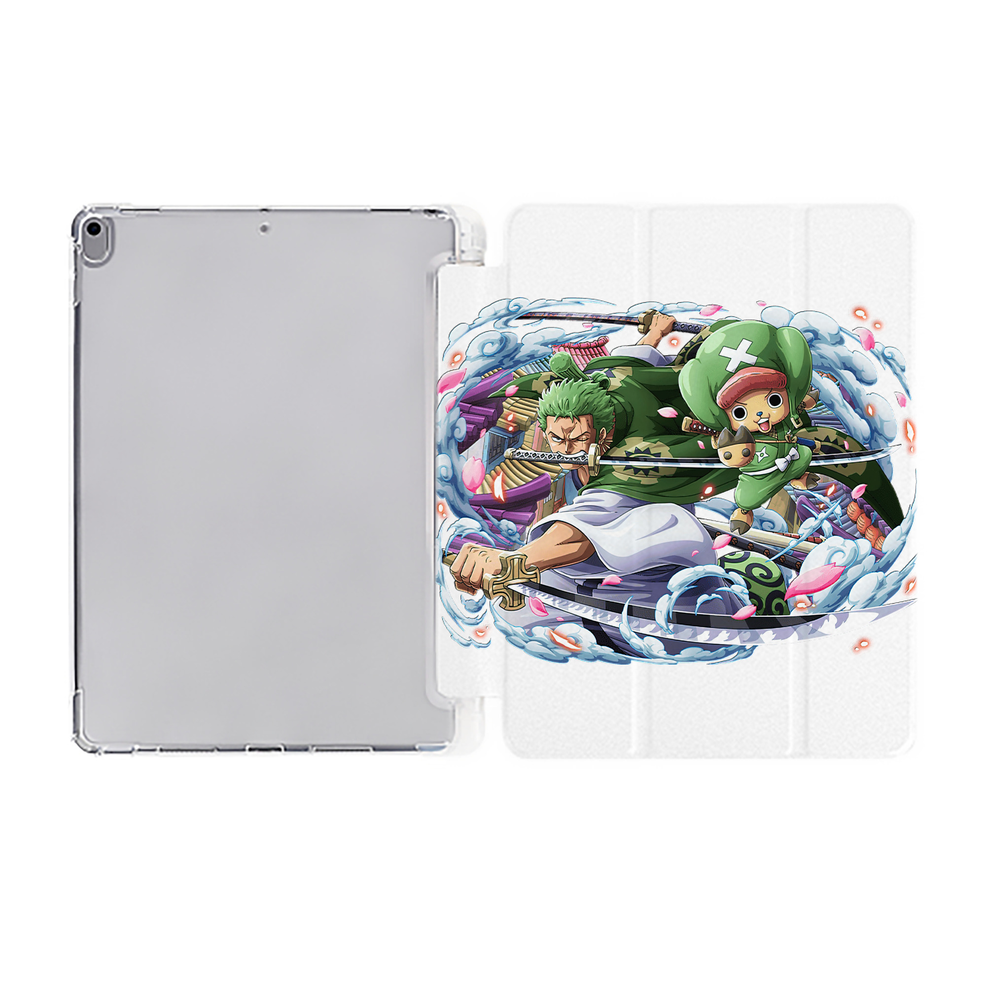 （画像用） ワンピース ロロノア・ゾロ ONE PIECE Roronoa Zoro IPad ケース ペン収納付き 三つ折りスタンド PUレザー×シリコン 対応機種9.5/10.5/10.9インチ